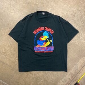 Vintage Kansas Jayhawks College Basketball Champions Wizard of Oz  T-Shirt XXL